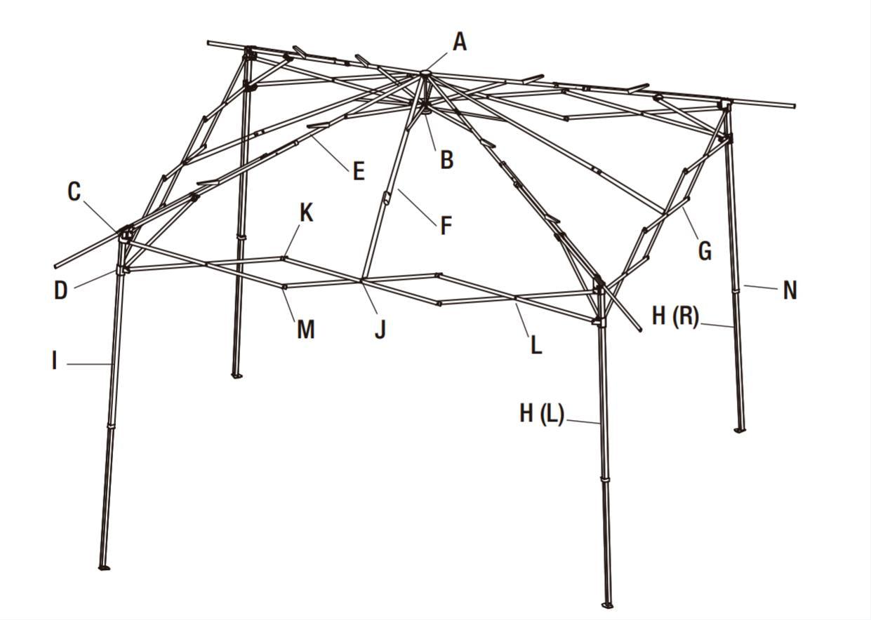 Replacement Parts | 13'x13' Canopy | Model GA169E