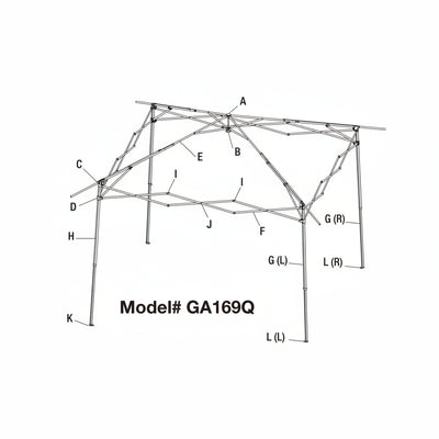 Replacement Parts | 13'x13' Canopy | Model GA169Q