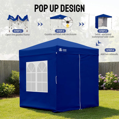 ArdenShade 2 x2m Pop Up Gazebo with 4  Sidewalls