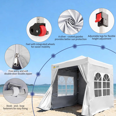 ArdenShade 2 x2m Pop Up Gazebo with 4  Sidewalls