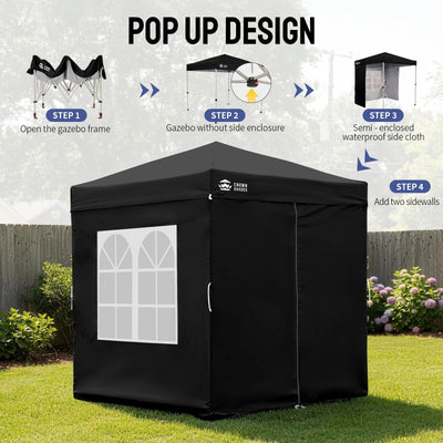 ArdenShade 2 x2m Pop Up Gazebo with 4  Sidewalls