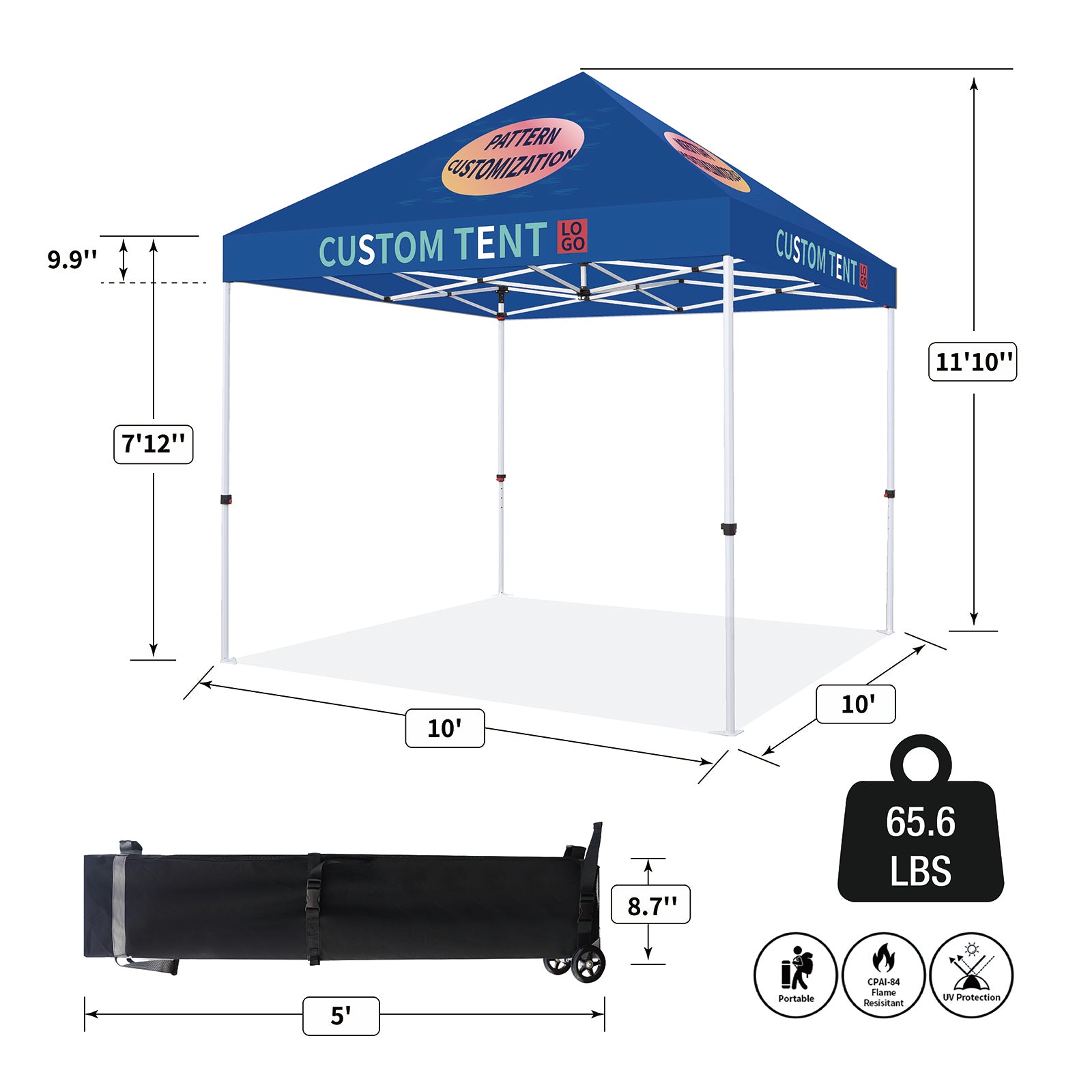 Solarex Custom Printed canopy Tent All Steel Frame