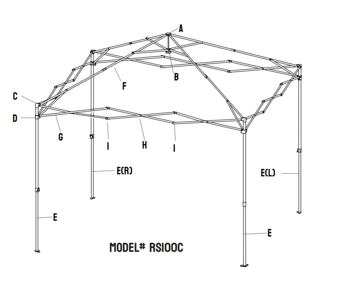 Replacement Parts | 10'x10' Canopy | Model RS100C