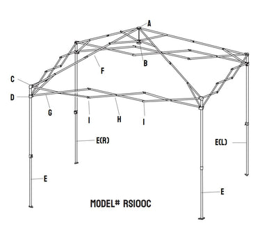 Replacement Parts | 10'x10' Canopy | Model RS100C
