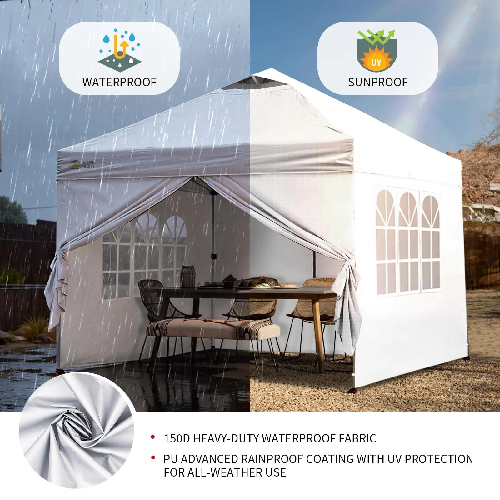 CenterLOK® 3x3m Pop Up Gazebo with 4 Sidewalls