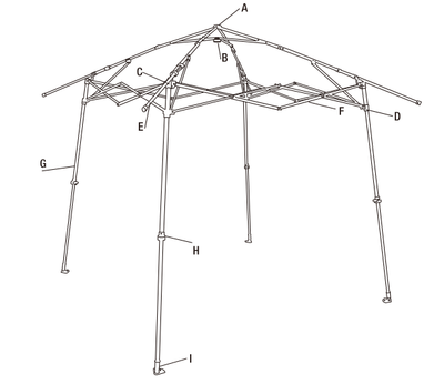 Replacement Parts | 8'x8' Canopy | Model GA169E