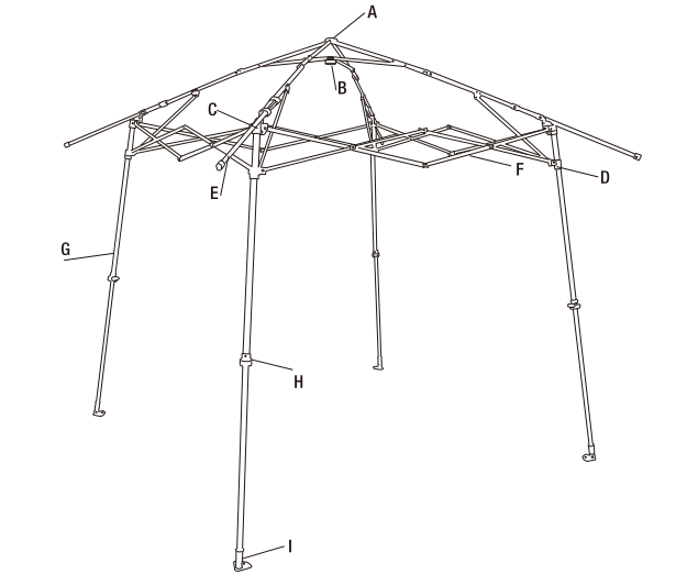 Replacement Parts | 8'x8' Canopy | Model GA169E