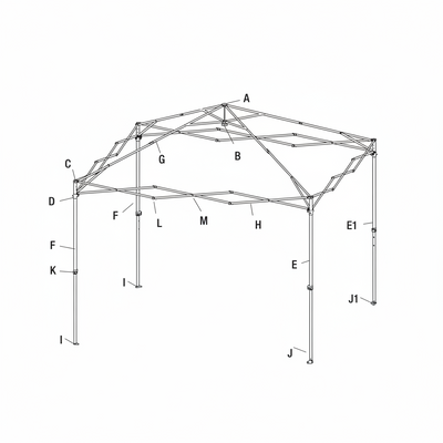 Replacement Parts | 8'x8' Canopy | Model NS CL64B