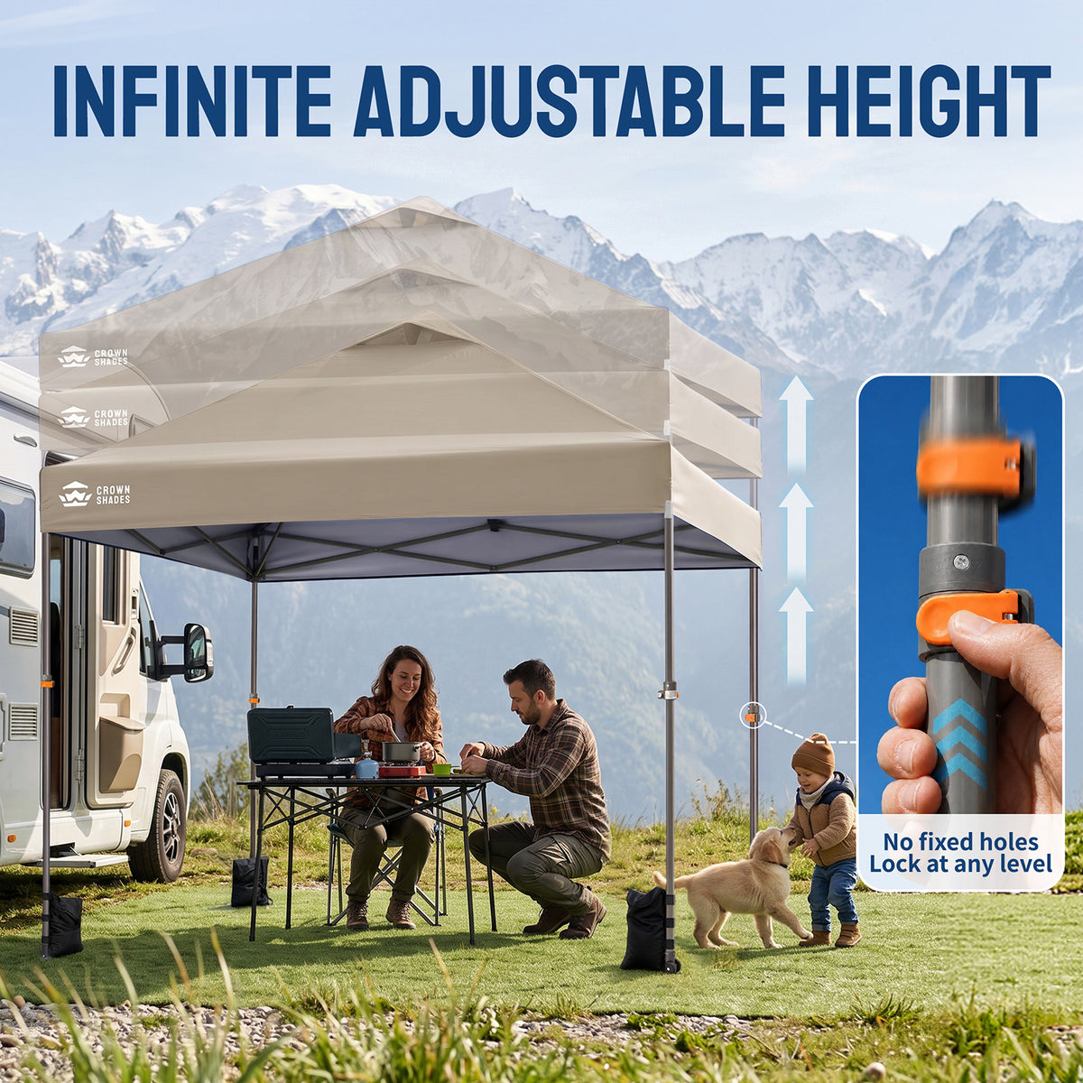 Flex-Lift 10' x 10' Canopy | Infinite Height Adjustment