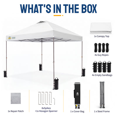 Flex-Lift 10' x 10' Canopy | Infinite Height Adjustment