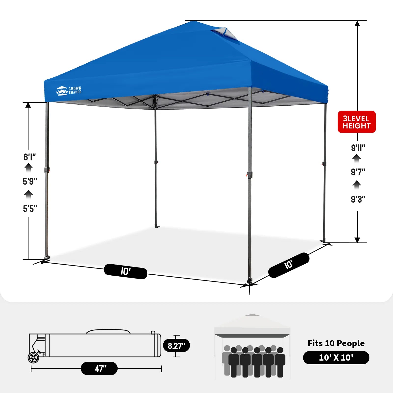 Air-Light 10' x 10' Portable Canopy