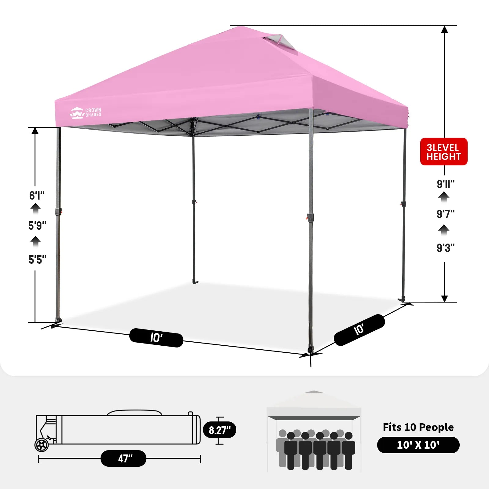 Air-Light 10' x 10' Portable Canopy