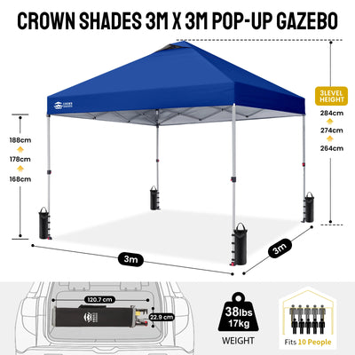 CenterLOK® 3x3m Pop Up Gazebo