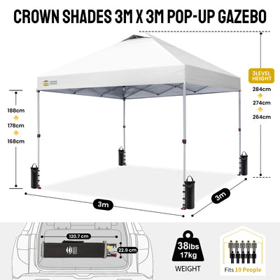 CenterLOK® 3x3m Pop Up Gazebo
