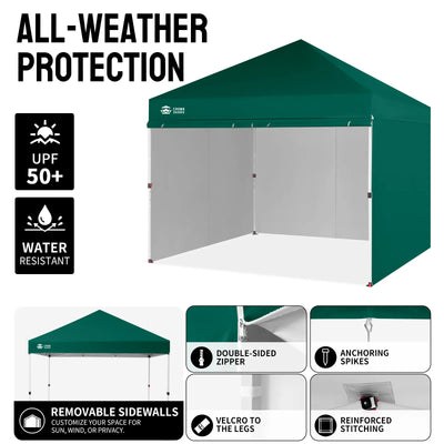 Crown Pro-Duty 10' x 10' Canopy | Full-Wall Business Suite