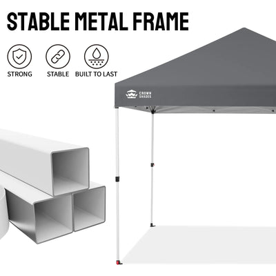 Crown Pro-Duty 10' x 10' Canopy | Full-Wall Business Suite
