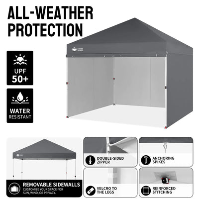 Crown Pro-Duty 10' x 10' Canopy | Full-Wall Business Suite