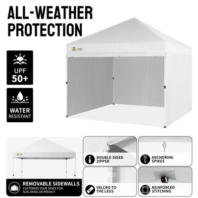 Crown Pro-Duty 10' x 10' Canopy | Full-Wall Business Suite