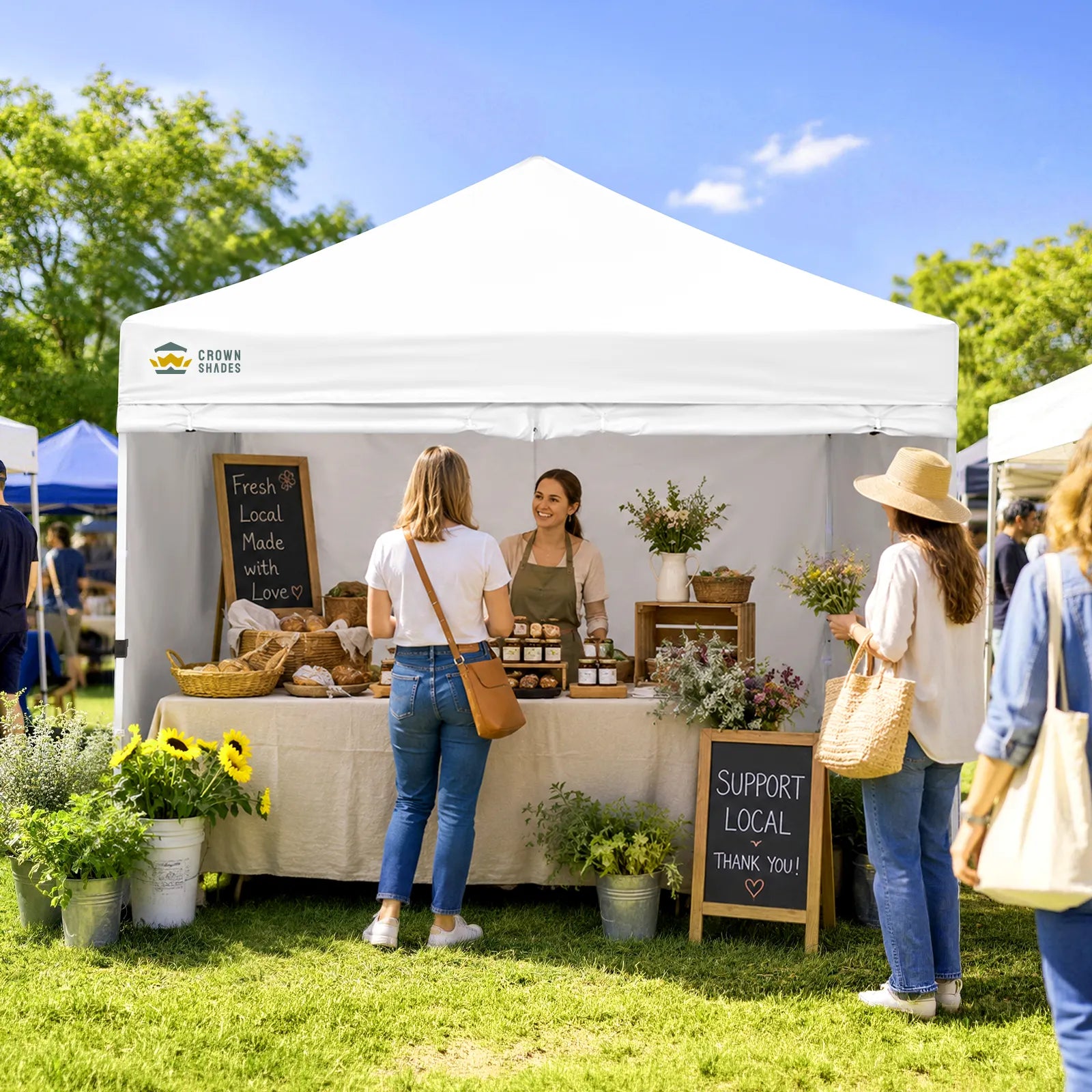 Crown Pro-Duty 10' x 10' Canopy | Full-Wall Business Suite