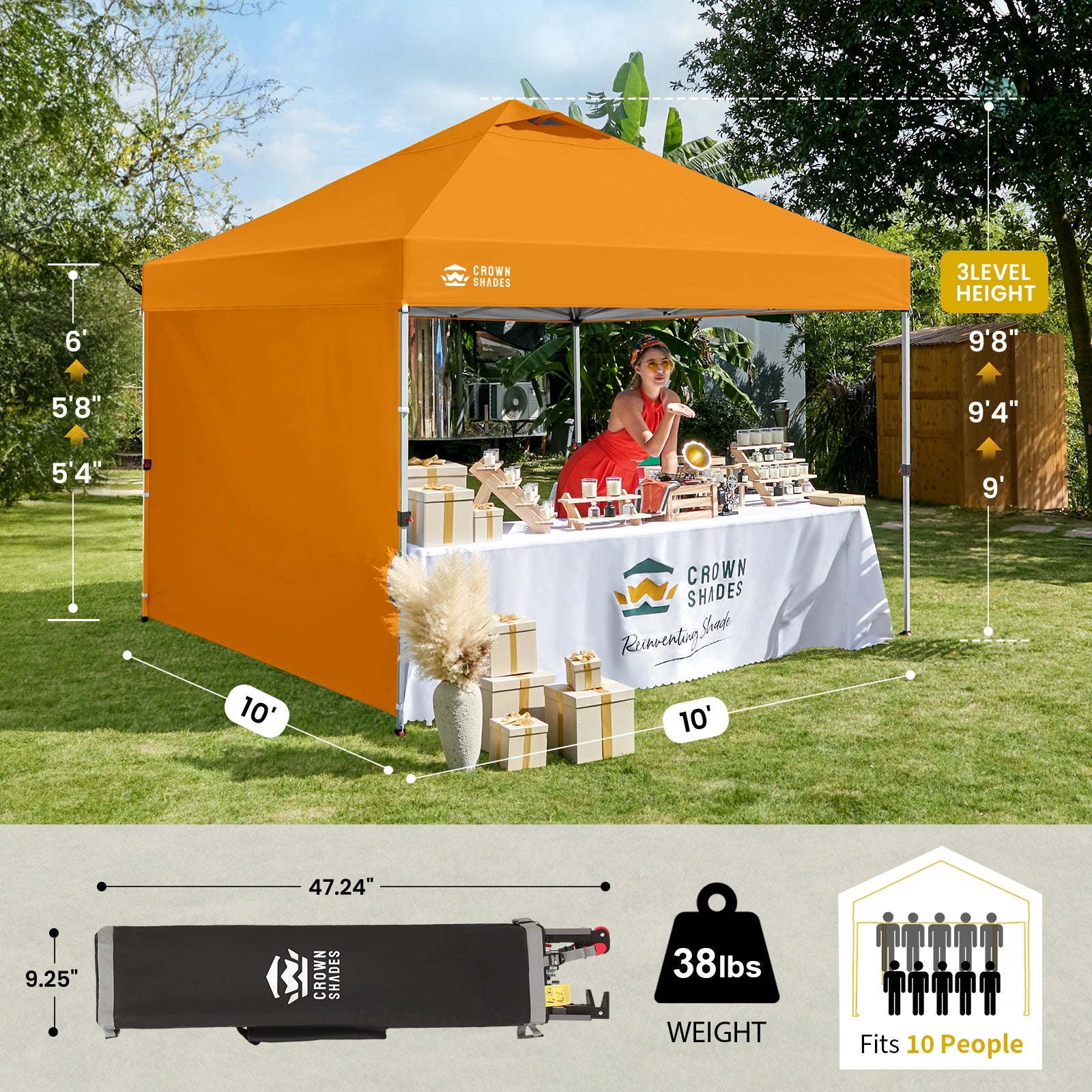 CenterLOK® 10' x 10' Canopy | 1 Sidewall
