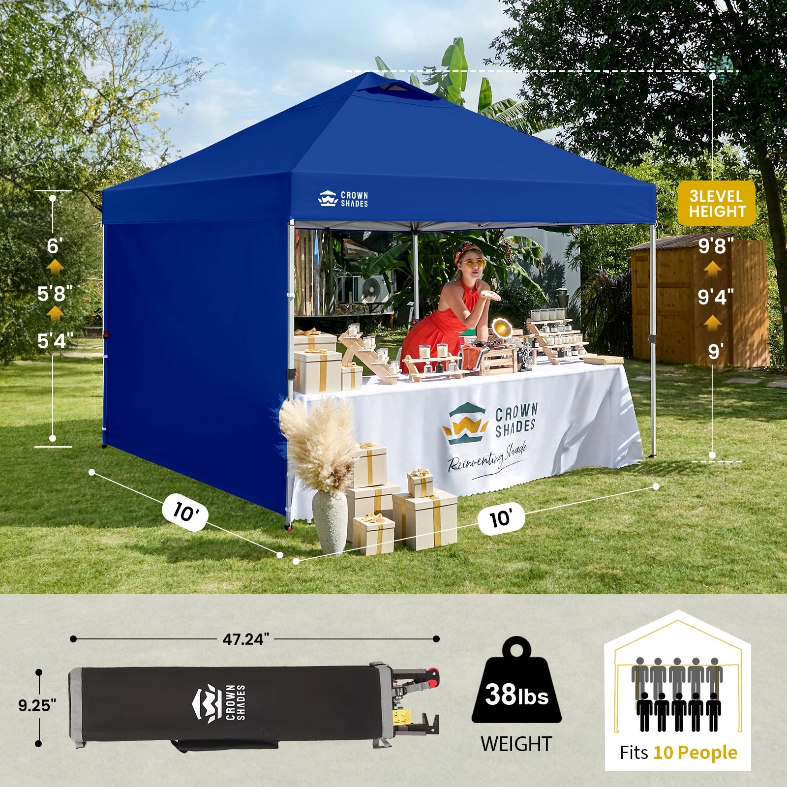 CenterLOK® 10' x 10' Canopy | 1 Sidewall