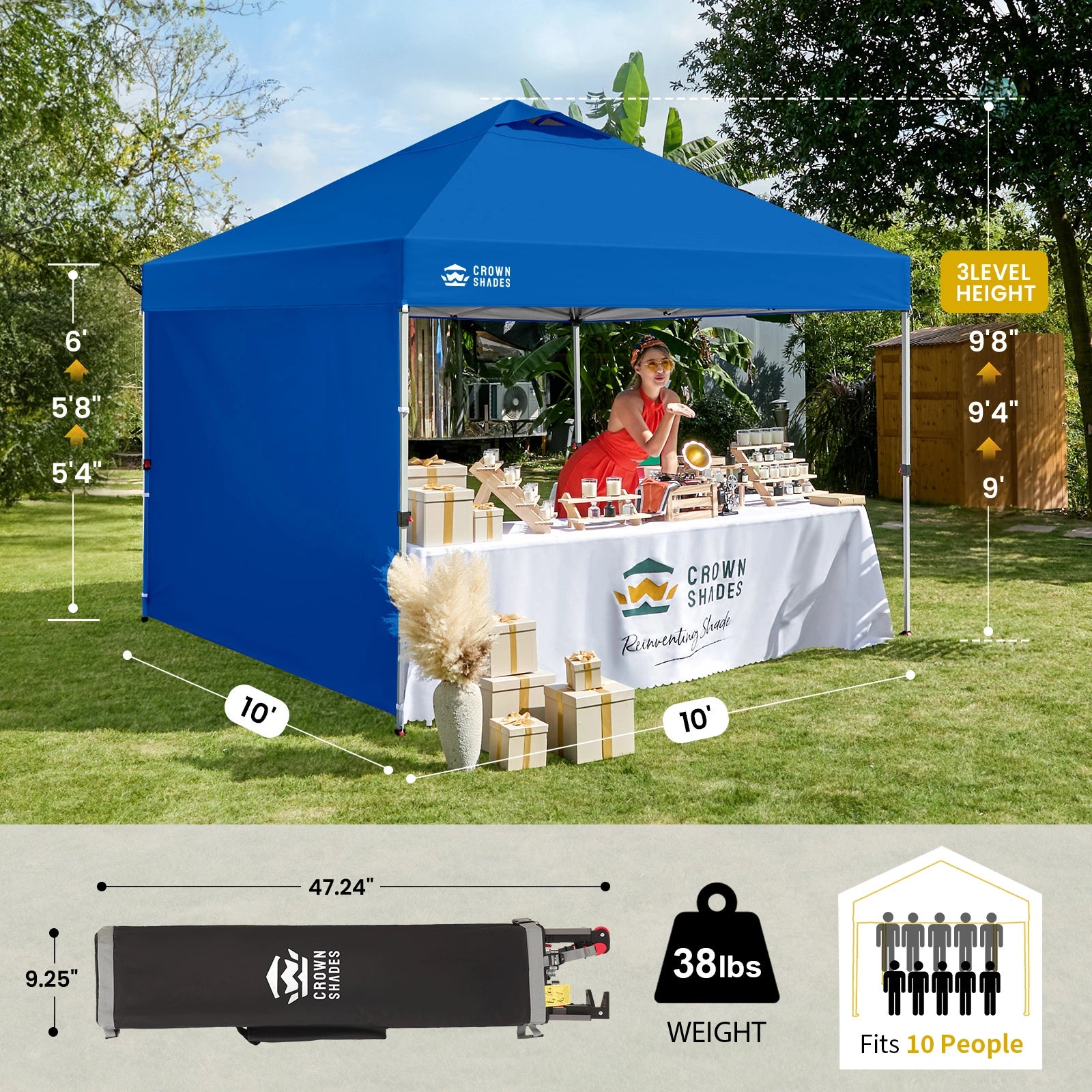 CenterLOK® 10' x 10' Canopy | 1 Sidewall