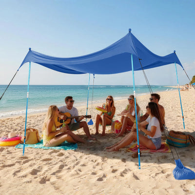 Feather-Lift Pop-Up Beach Tent | Instant UPF 50+ Sun Shelter