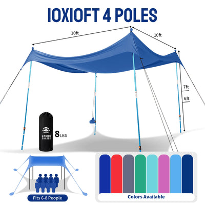 Feather-Lift Pop-Up Beach Tent | Instant UPF 50+ Sun Shelter
