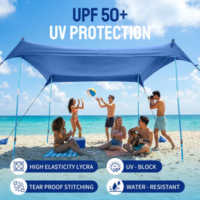 Feather-Lift Pop-Up Beach Tent | Instant UPF 50+ Sun Shelter