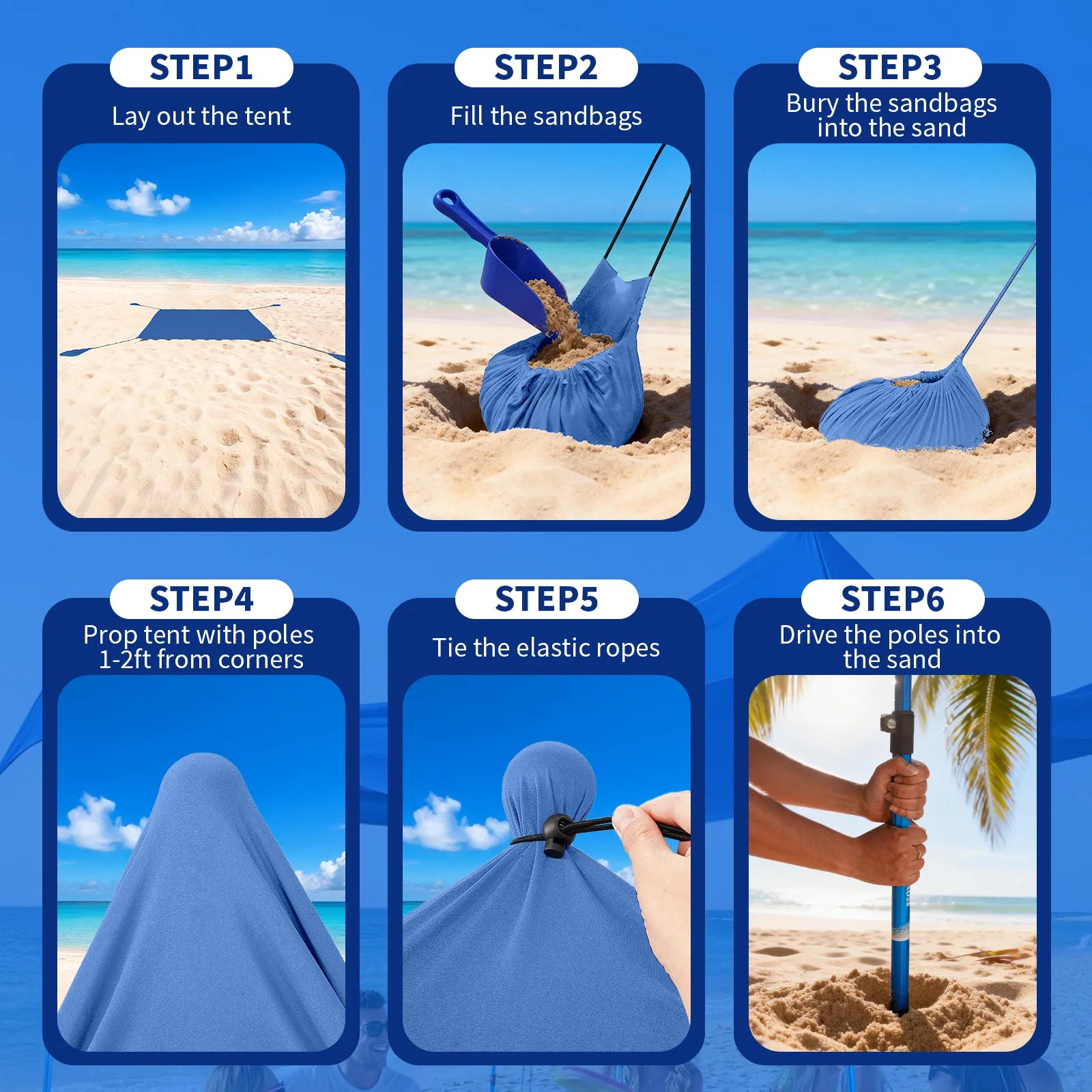 Feather-Lift Pop-Up Beach Tent | Instant UPF 50+ Sun Shelter
