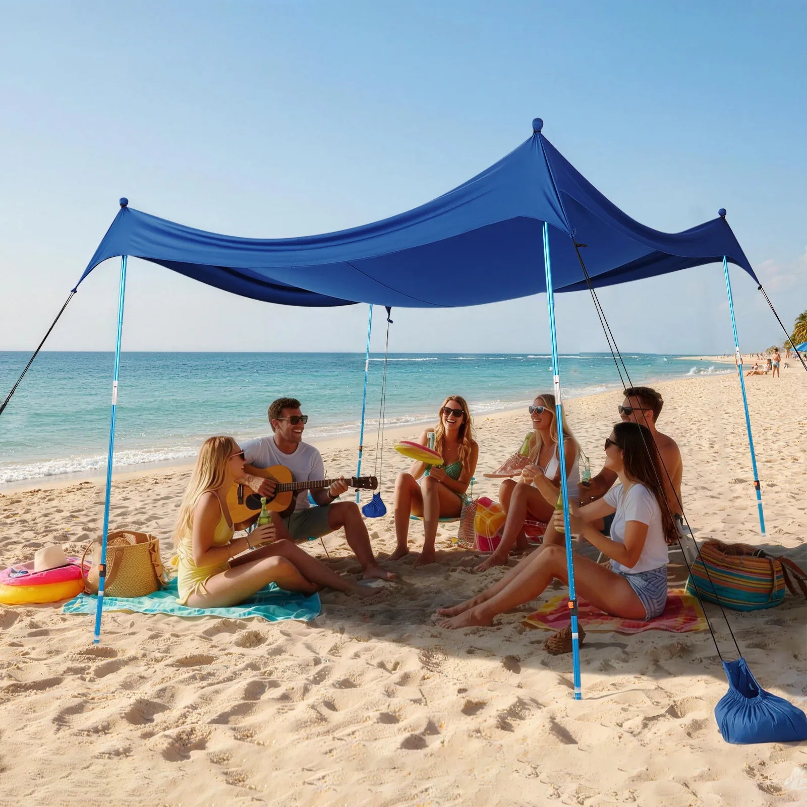 Feather-Lift Pop-Up Beach Tent | Instant UPF 50+ Sun Shelter