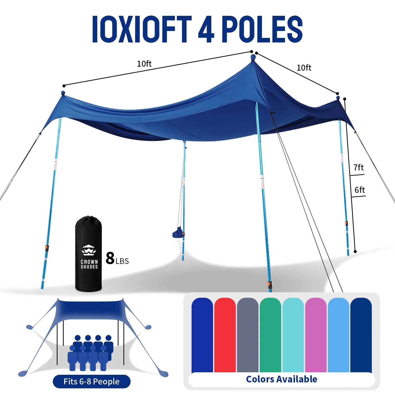 Feather-Lift Pop-Up Beach Tent | Instant UPF 50+ Sun Shelter