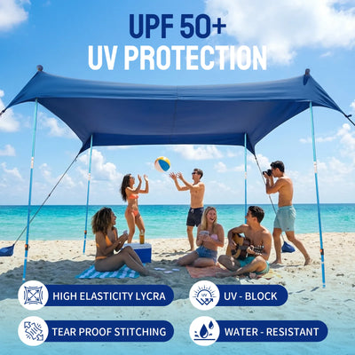 Feather-Lift Pop-Up Beach Tent | Instant UPF 50+ Sun Shelter