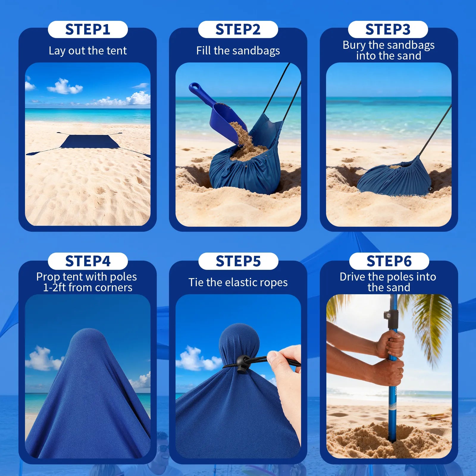 Feather-Lift Pop-Up Beach Tent | Instant UPF 50+ Sun Shelter