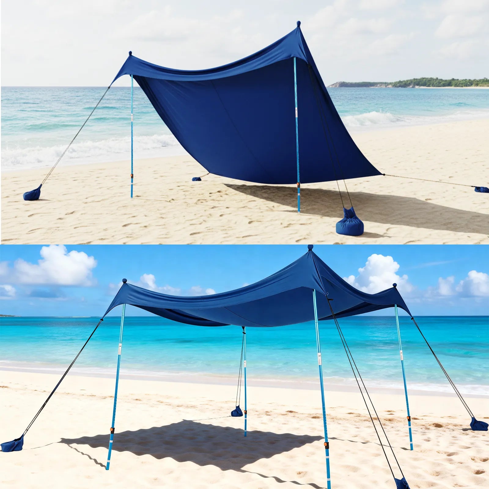Feather-Lift Pop-Up Beach Tent | Instant UPF 50+ Sun Shelter