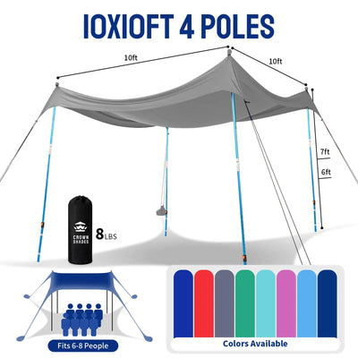 Feather-Lift Pop-Up Beach Tent | Instant UPF 50+ Sun Shelter