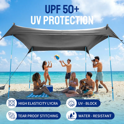 Feather-Lift Pop-Up Beach Tent | Instant UPF 50+ Sun Shelter