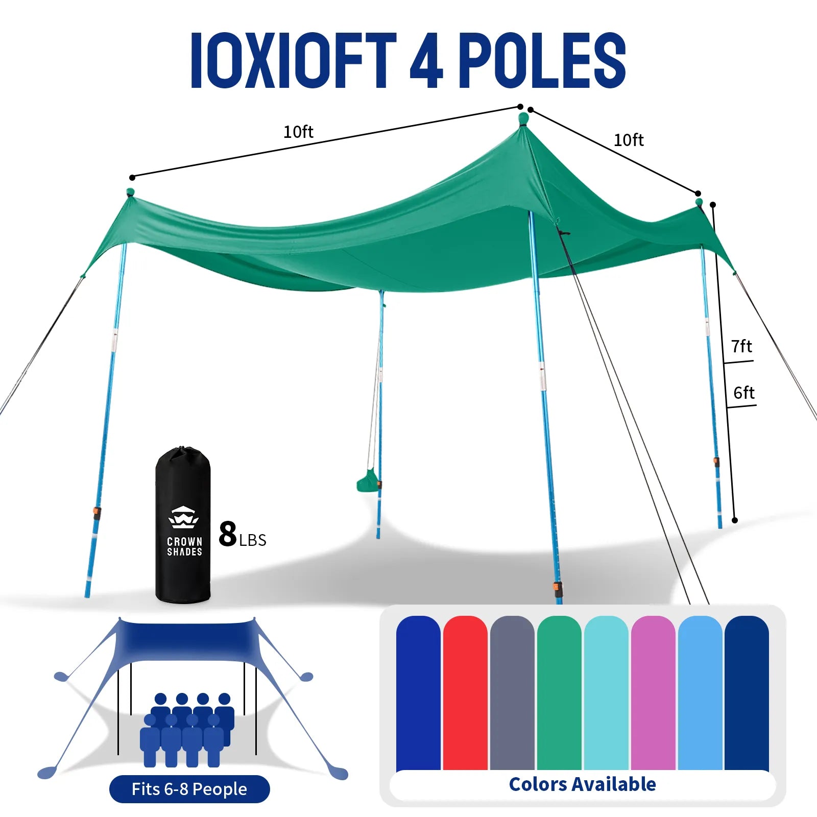 Feather-Lift Pop-Up Beach Tent | Instant UPF 50+ Sun Shelter