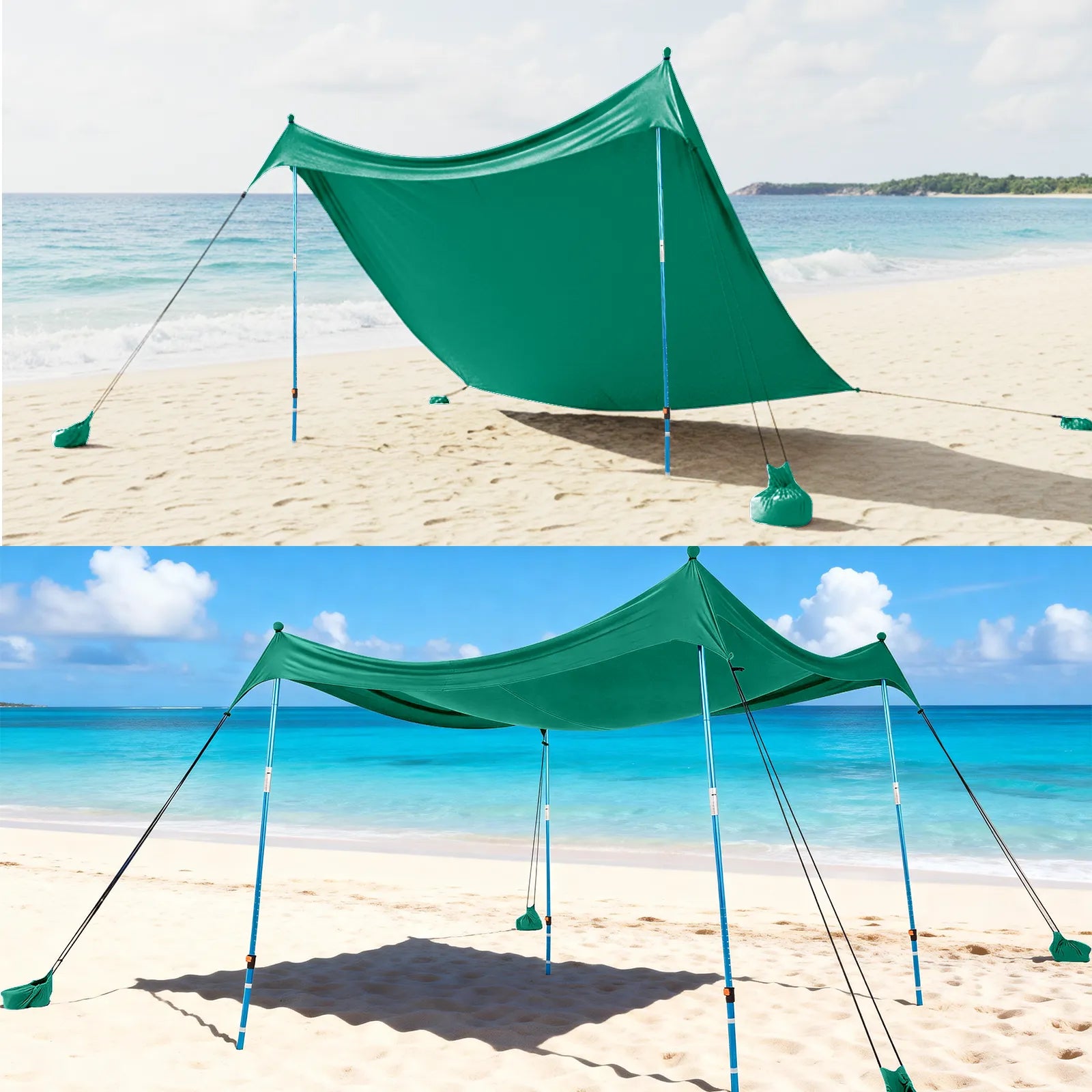 Feather-Lift Pop-Up Beach Tent | Instant UPF 50+ Sun Shelter