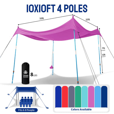 Feather-Lift Pop-Up Beach Tent | Instant UPF 50+ Sun Shelter