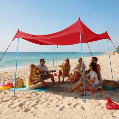 Feather-Lift Pop-Up Beach Tent | Instant UPF 50+ Sun Shelter