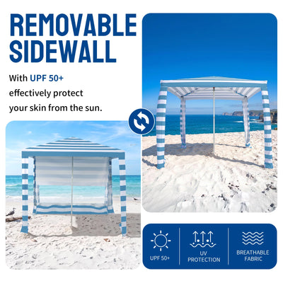 Feather-Lift 6.5' x 6.5' Beach Cabana Tent | 1 Sidewall