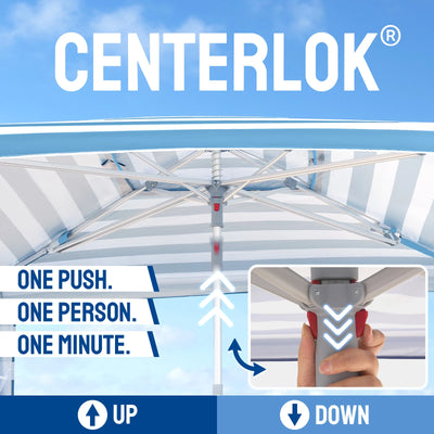 Feather-Lift 6.5' x 6.5' Beach Cabana Tent | 1 Sidewall