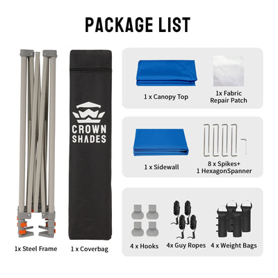 Feather-Lift 5' x 5' Canopy with Instant Sidewall