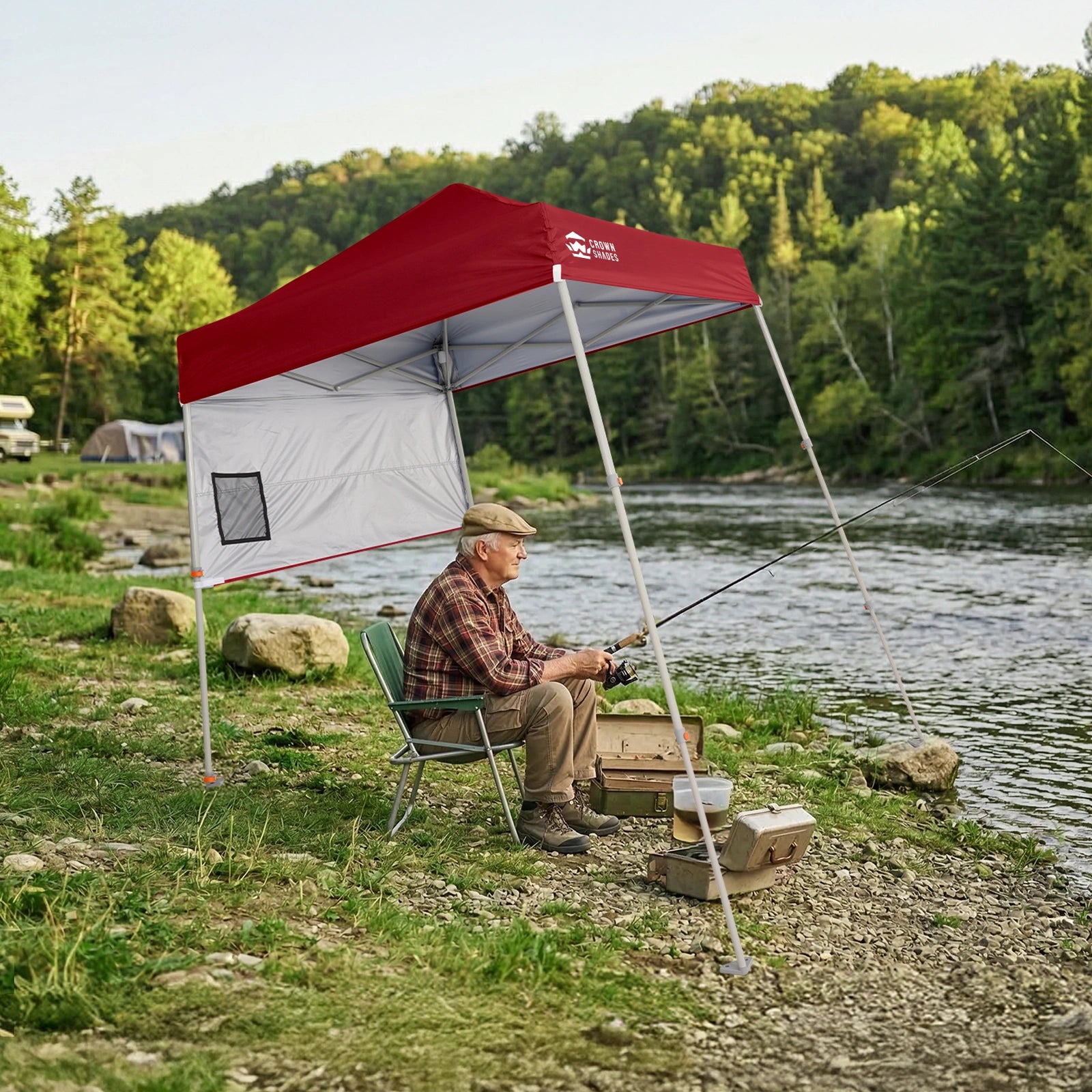 Feather-Lift 5' x 5' Canopy with Instant Sidewall