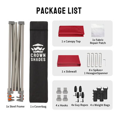 Feather-Lift 5' x 5' Canopy with Instant Sidewall