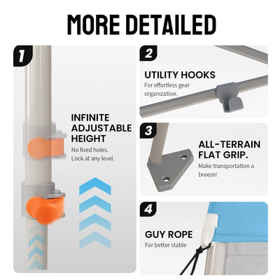 Feather-Lift 5' x 5' Canopy with Instant Sidewall