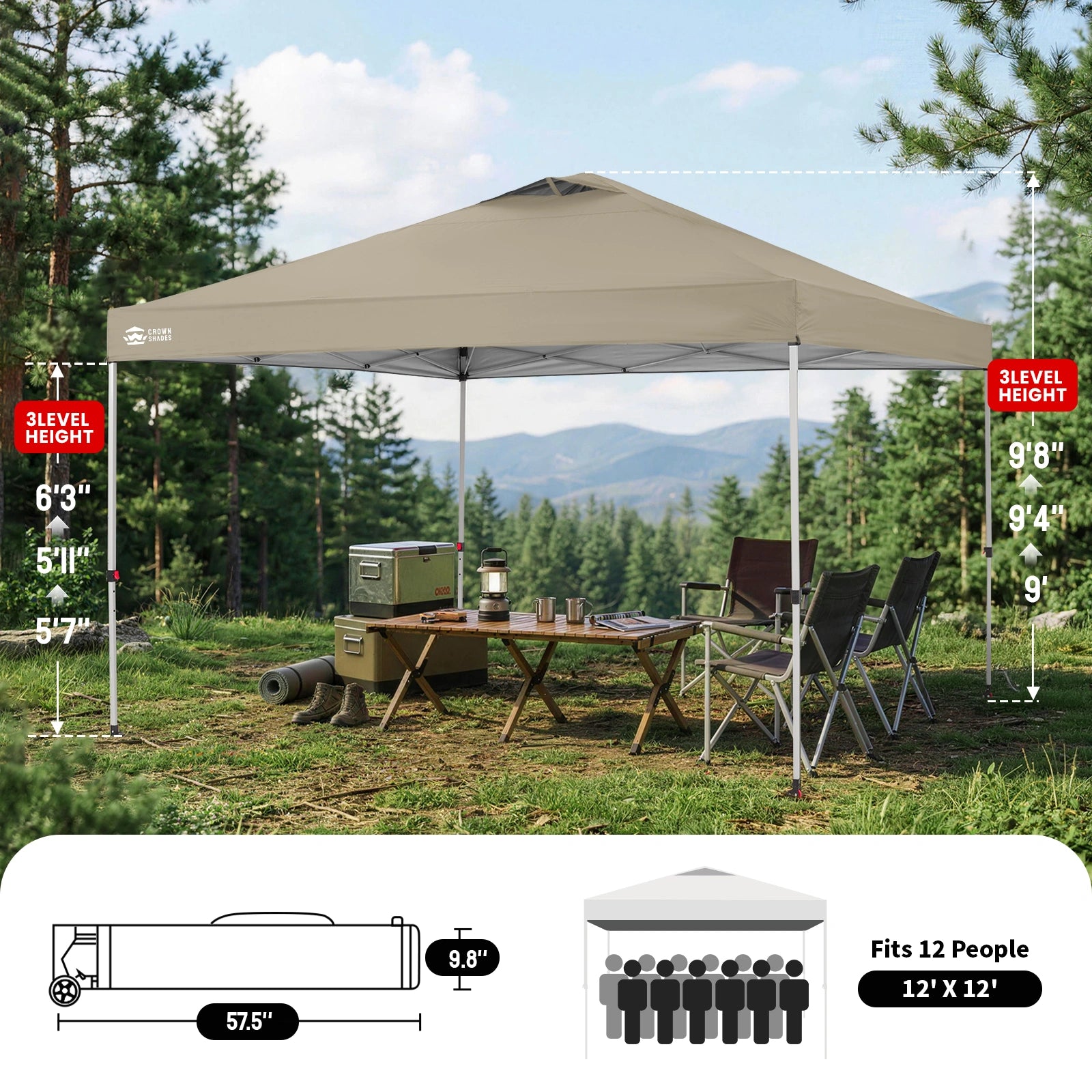 One-Push Max 12' x 12' Canopy