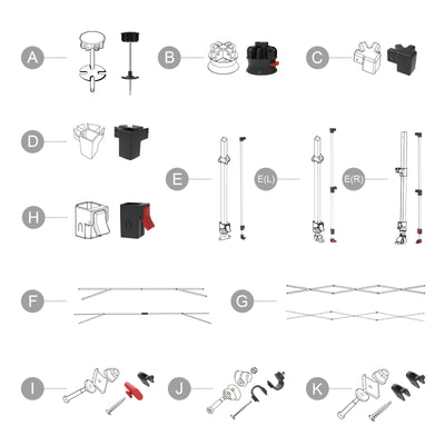 Replacement Parts | 10'x10' Canopy | Model RM100H