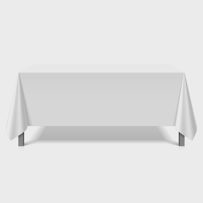 Custom Throw Table Cover- Open Back (3 Sided)